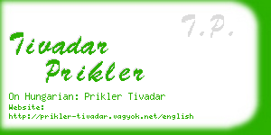 tivadar prikler business card